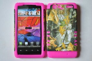 Verizon Mossy Camo on Pink Gel Case for Motorala Droid Razr XT912: Cell Phones & Accessories