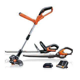 WORX WG913.51 3 Piece 18 Volt Lithium Ion Cordless Combo Kit With Blower, String Trimmer & Hedge Trimmer (Discontinued by Manufacturer) : Patio, Lawn & Garden