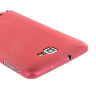 Transparent red Scrub Plastic Case / Cover / Skin / Shell For Samsung Galaxy Note / GT N7000 / i9220 +Free Screen Protector (7167 6): Cell Phones & Accessories