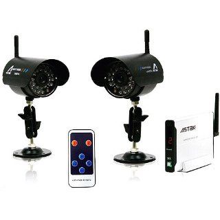 Astak CM 918T2 900 Mhz 2 Security Camera Set, CMOS, Night Vision, Indoor/Outdoor, Wireless, Receiver and Remote Control : Complete Surveillance Systems : Camera & Photo