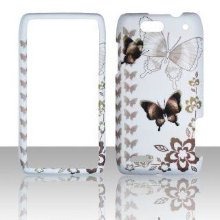 2D Black Butterfly Motorola Droid 4 / XT894 Case Cover Phone Hard Cover Case Snap on Faceplates: Cell Phones & Accessories