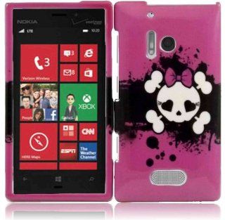 For Nokia Lumia 928 Hard Design Cover Case Pink Skull Accessory: Cell Phones & Accessories