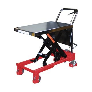 Vestil Hydraulic Elevating Cart — Manual Power, Single Scissor, 750-Lb. Capacity, 19 3/4in. x 32 1/2in. Platform, Model# CART-750-TS  Hydraulic Lift Tables   Carts