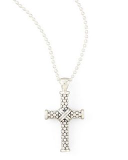 Signature Caviar Beaded Cross Pendant Necklace   Lagos