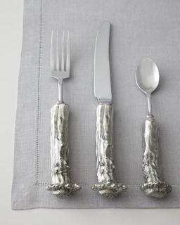 Five Piece Stag Pewter Flatware Place Setting   Vagabond House