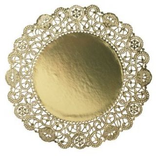 Hoffmaster GO905SP Brooklace Gold Foil Round Lace Doily, 5" Diameter (Case of 500): Industrial & Scientific