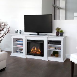 Real Flame Fresno 72 TV Stand with Electric Fireplace G1200E Finish: White