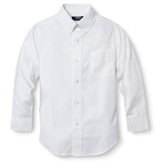 French Toast Boys School Uniform Long Sleeve Oxford Shirt   White 18