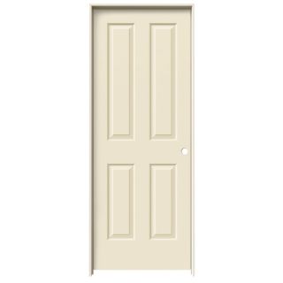 ReliaBilt 4 Panel Square Hollow Core Smooth Molded Composite Left Hand Interior Single Prehung Door (Common: 80 in x 32 in; Actual: 81.68 in x 33.56 in)