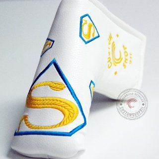 CustomShop_C911 Golf Putter Headcover fits Scotty Cameron / Ping Superman [White/Blue/Yellow] : Sports Fan Golf Club Head Covers : Sports & Outdoors