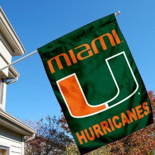 University of Miami Banner House Flag : Outdoor Flags : Sports & Outdoors