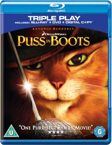 Puss in Boots   Triple Play (Blu Ray, DVD and Digital Copy)      Blu ray