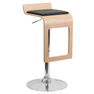 FlashFurniture Bar Stool with Vinyl Adjustable Height Seat and Drop Frame SD 