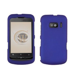 Blue Rubber Feel Protector Hard Case Cover for Alcatel One Touch 919/918: Cell Phones & Accessories