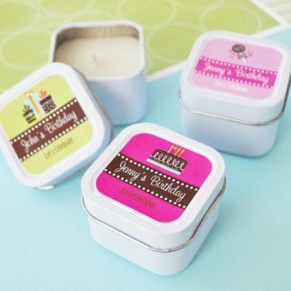 Mini Square Personalized Teen Birthday Candle Favor: Health & Personal Care
