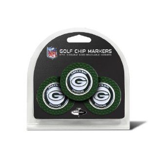 Set of 3 Green Bay Packers Poker Chips with removable Golf Ball Markers : Sports & Outdoors