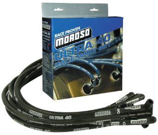 Moroso 73819 Ultra 40 Black Plug Wire Set: Automotive