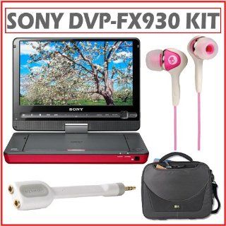 Sony DVP FX930/R 9 inch Portable DVD Player in Red + Accessory Kit [Electronics]: Electronics