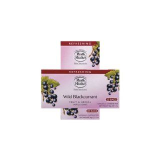 Heath & Heather Wild Blackcurrant Tea (Economy Case Pack) 20 Ct Box (Pack of 12) : Black Teas : Grocery & Gourmet Food