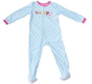 Carter's Microfleece Girls Footed Sleeper HAPPY (4T): Clothing