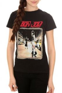 Bon Jovi Runaway Girls T Shirt Size : Large at  Womens Clothing store