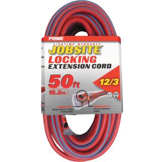 Prime Jobsite Locking Extension Cord — 50Ft.L, Model# KCPL507830  Extension Cords