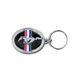 Ford Mustang Tri Bar Enamel Keychain: Automotive
