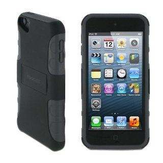 rooCASE eXTREME Hybrid (Black / Gray) TPU Shell Case for Apple iPod Touch 5 (5th Generation Sept 2012) : MP3 Players & Accessories
