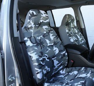 FH Group Camouflage Car Seat Covers, Airbag compatible and Split Bench, Light Camo: Automotive
