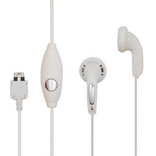 For Casio G'zOne Boulder C711 Stereo Earphones Handsfree, White: Cell Phones & Accessories