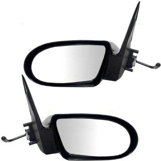 New Pair Set Manual Remote Side View Mirror Glass: Automotive