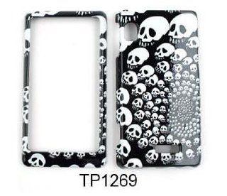 MOTOROLA A955/DROID2 SWIRLING MULTI SKULL SNAPON, CASE, FACEPLATE, COVER: Cell Phones & Accessories
