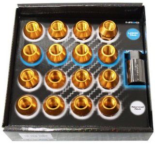 NRG M12x1.25 Lug Nut Kit   100 Series   17 Piece Kit (12 Lug Nuts, 4 Lock Nuts, 1 Key)   Rose Gold   Part # LN 110RG 17: Automotive
