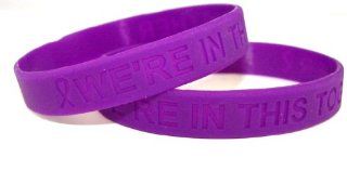 Purple Ribbon Awareness Silicone Bracelet Buy 1 Give 1: Stretch Bracelets: Jewelry