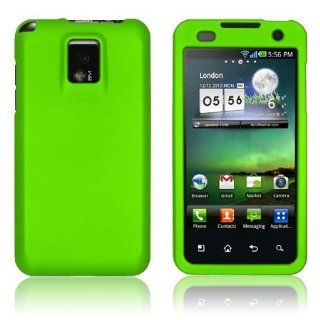LG Optimus 2X P990 / G2X P999   Neon Green Rubberized Hard Plastic Skin Case Back Cover [AccessoryOne Brand]: Cell Phones & Accessories