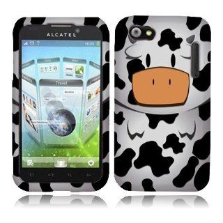 NEXTKIN Hard Crystal Snap On Protector Cover Case For Alcatel One Touch 995 Ultra   Milk Cow: Cell Phones & Accessories