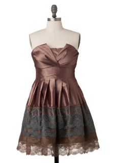 A Trace of Lace Dress in Copper  Mod Retro Vintage Dresses