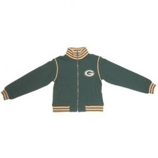 Green Bay Packers GIRLS Zip Sweatshirt: Clothing