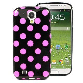 The Purple TPU Polka Dot Rubber Color Case Cover Skin for Samsung Galaxy S4 SIV I9500: Cell Phones & Accessories