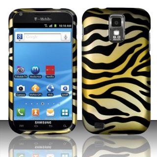 Samsung Hercules T989 Galaxy S2 Case (T Mobile) Exquisite GoldnBlack Zebra Hard Cover Protector with Free Car Charger + Gift Box By Tech Accessories: Cell Phones & Accessories