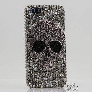 3D Swarovski Crystal Bling Case Cover for iphone 5 5G AT&T Verizo & Sprint Skull Design (Handcrafted by BlingAngels): Cell Phones & Accessories