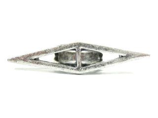 Triangle Spike Ring Size 6 Glam Punk Diamond Shaped Silver Tone Pyramid Stud RG31: Jewelry