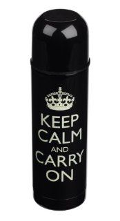 Wild and Wolf Keep Calm and Carry On Thermos, 17 Ounce: Thermoses: Kitchen & Dining