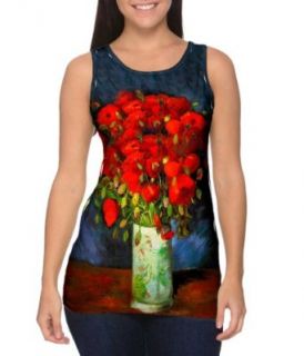 ArtsyClothingCo  Van Gogh  "Vase with red Poppies" (1886)  Tagless  Womens Tank Top: Clothing