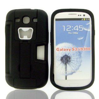 AM Armor Video Stand Bottle Opener Credit Card Slot Protector Hard Shield Cover Snap On Case for AT&T, T Mobile, Sprint, Verizon Samsung Galaxy S III i9300 i747 i535 L710 T999 Black Cell Phones & Accessories