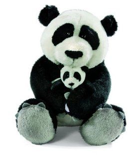 Medium Plush Panda holding Baby: Toys & Games