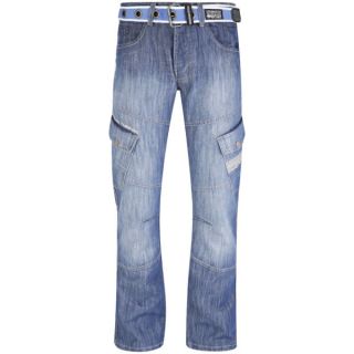 Crosshatch Mens Corona Denim Jeans   Stone Wash      Mens Clothing