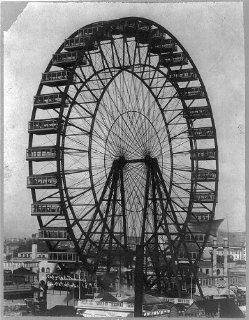 Photo: Ferris wheel at Chicago World's Fair, c1893, buildings   Prints