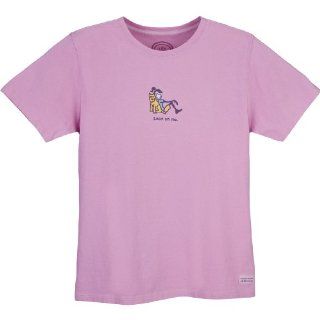 Life is good Women's Crusher Jackie Lean on Me T Shirt, Large, Peony Pink : Athletic Shirts : Sports & Outdoors