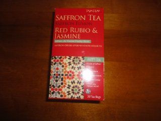 SAFFRON TEA SAFFRON FUSIONS~RED RUBIO AND JASMINE~HAPPY TEA : Grocery Tea Sampler : Grocery & Gourmet Food